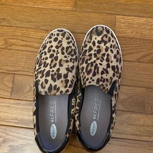 Dr Scholls animal print slip ons